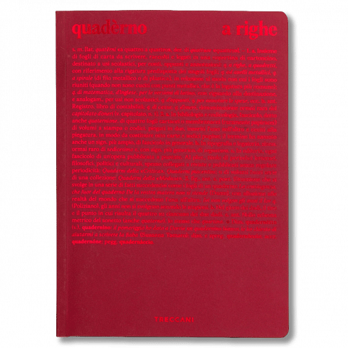Quaderno a righe - rosso/rosso