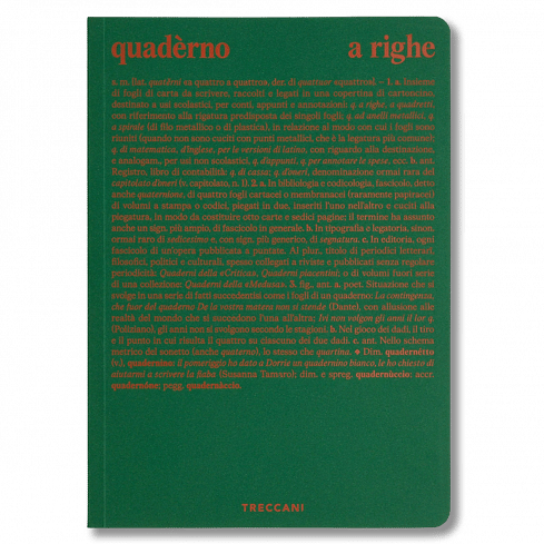 Quaderno a righe - verde/arancio
