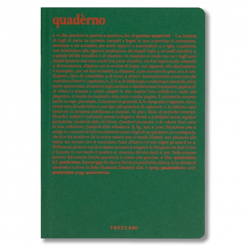 Quaderno a fogli bianchi - verde/arancio