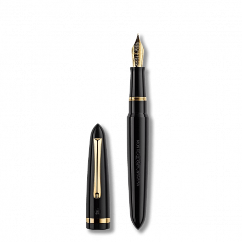 Venetia Fountain Pen, Black, Steel nib 