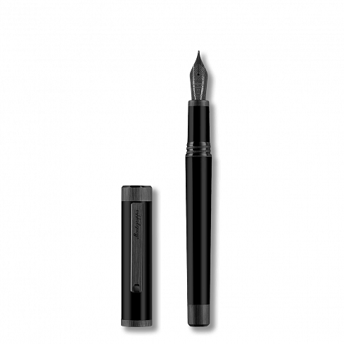 Zero Stilografica, IP Ultra Black, pennino in Oro 14k