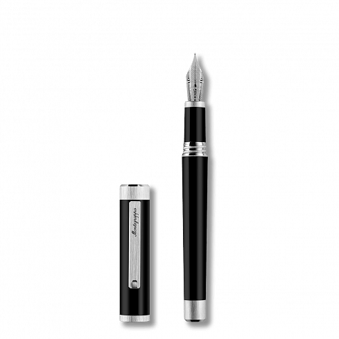Zero Fountain Pen, Palladium IP, 14k Gold Flex Nib